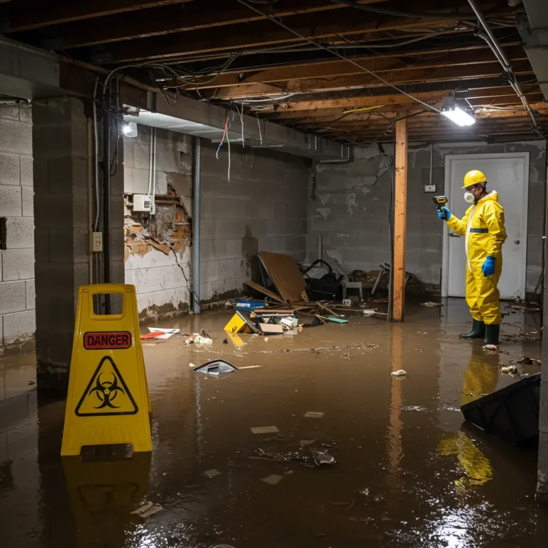 Flooded Basement Electrical Hazard in Reno County, KS Property